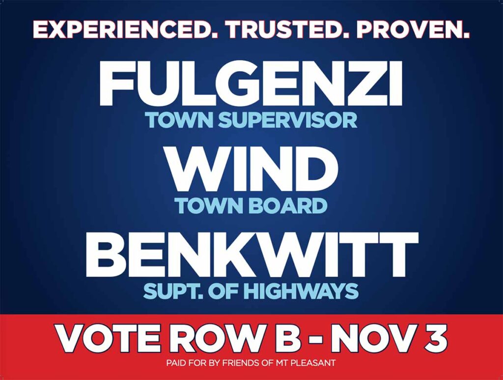 Fulgenzi, Wind, Benkwitt lawn sign example